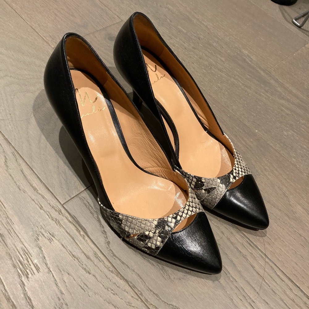 Black/python Italian pumps - Picture 7 of 10